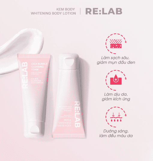 SỮA RỬA MẶT RE:LAB / CICA BUBBLE CLEASING FOAM - Hình ảnh 3