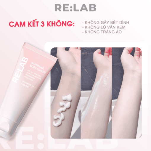 KEM BODY RE:LAB / WHITENING BODY LOTION - Hình ảnh 5