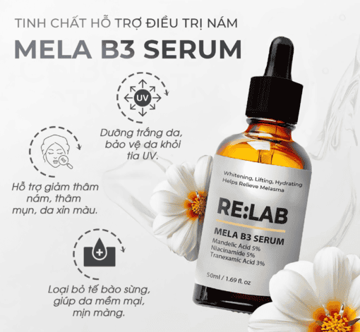 Tinh chất hỗ trợ điều trị nám - RE:LAB Mela B3 Serum - Hình ảnh 3